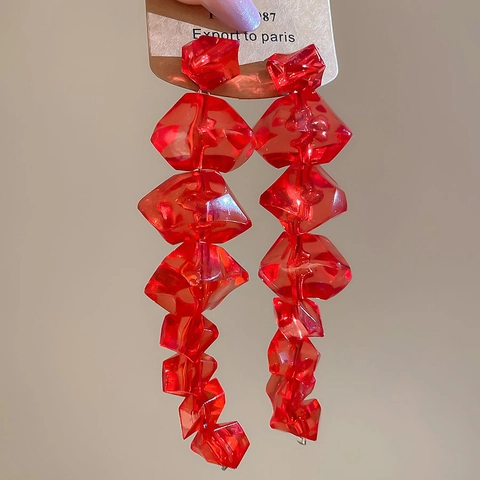 Squisiti Orecchini a Pendente Rossi con Fiori e Nappine per Capodanno Donna Perno in Argento Sterling 925 Perle Artificiali Gioielli