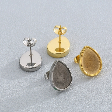 Pendientes De Gota De Acero Inoxidable DIY Accesorios Para Joyas Base De Pendientes Accesorio De Moda Para Mujer