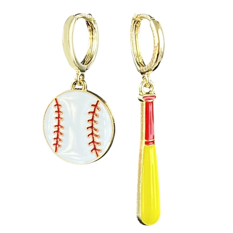 Sport Thema Ohrringe Legierung Emaille Baseball Basketball Volleyball Schmuck Für Damen