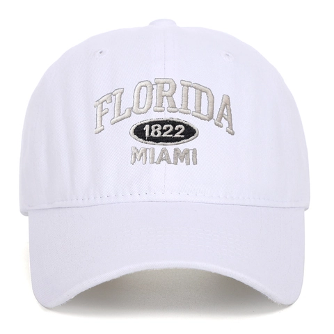 Cappellino Da Baseball In Cotone Lavato Ricamo Florida Miami Retro Vintage Cappello Da Sole Regolabile Per Uomo E Donna