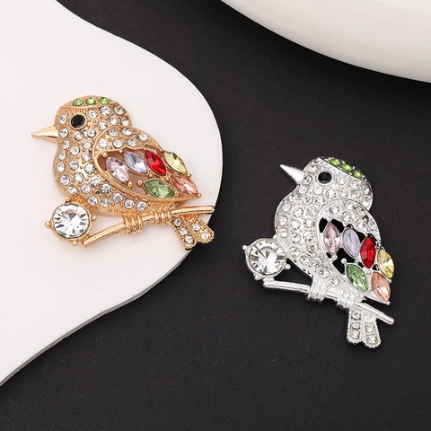 Zinklegierung Vogel Charms Strass Bunte Kristall Zubehör DIY Schmuckherstellung Handwerk