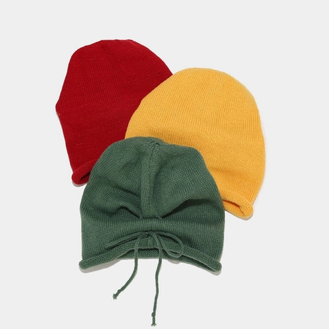 Gorro De Punto Suave Para Mujer Terciopelo Ártico Cálido Invierno Color Sólido Gorro Slouchy Con Detalle De Cinta Con Cordón