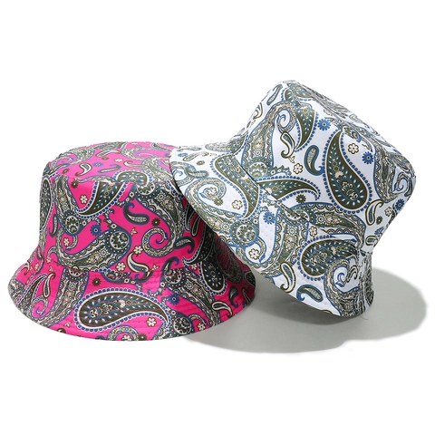 Vintage Paisley Pattern Bucket Hat For Women Sun Protection Outdoor Beach Packable Polyester Retro Ethnic Style Sun Hat
