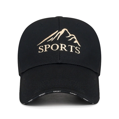 Baseball Cap Long Brim Outdoor Sun Protection Polyester Mountain Embroidery Sports Hat Adjustable Curved Brim Casual Unisex