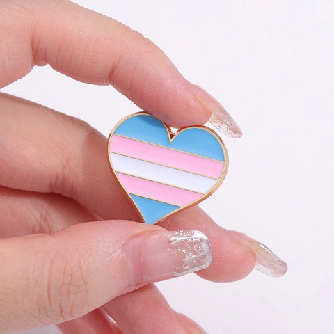 Pride Enamel Pin Alloy Rainbow Heart Flag Peace Sign Badge For Backpack Jacket Clothing Decoration Jewelry