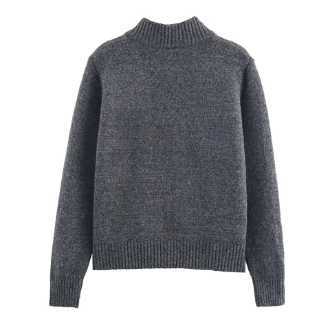 Strickjacke Damen Mit Glitzerndem Metallic Faden Stehkragen Einreihige Knopfleiste Strickjacke Herbst Winter