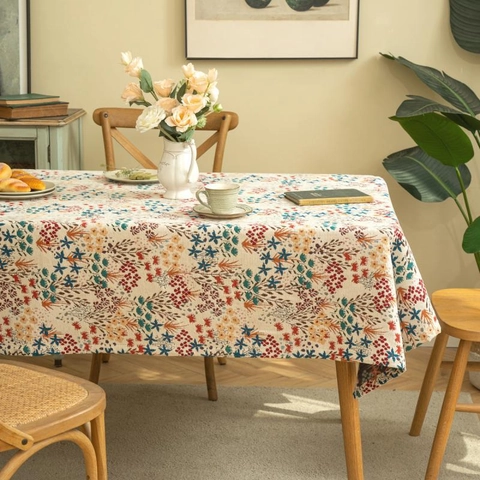 American Tablecloth Household Rectangular Chenille Fabric Jacquard Coffee Table Tablecloth Decorative Table Mat Background Cloth
