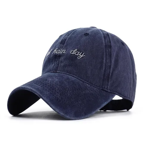 Vintage Washed Cotton Baseball Cap Retro Soft Top Sun Hat With Letter Embroidery For Unisex Casual Streetwear Adjustable