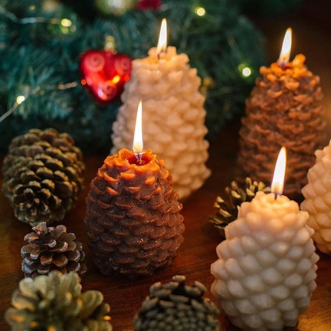 3D Dennenappel Siliconen Vorm Voor Kaarsen Maken DIY Kerstversiering Zeep Hars Ambachtelijke Tool Home Decor Cadeau