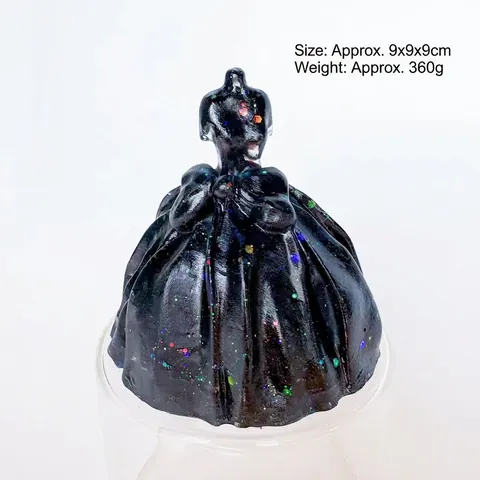 Statuetta Di Abito Da Sposa In Resina Di Ghiaia Di Cristallo Vestito Da Principessa Miniatura Ornamento Da Scrivania Regalo