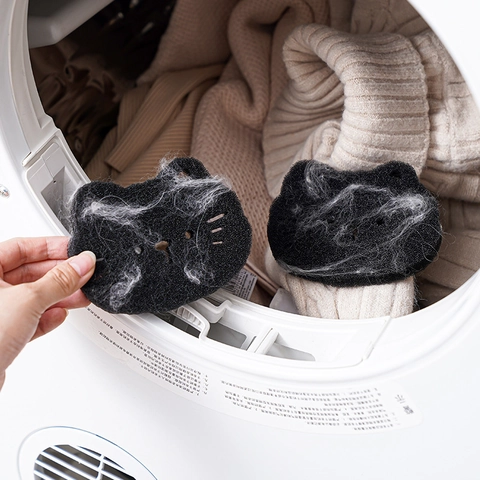 Washing Machine Lint Remover Sponge Polyurethane Laundry Pet Hair Catcher Filter Cartoon Bear Cat Shape Clothes Cleaning Tool Reusable