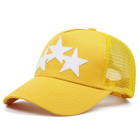 Star Patch Trucker Hat Cotton Mesh Breathable Outdoor Baseball Cap Streetwear Adjustable Snapback