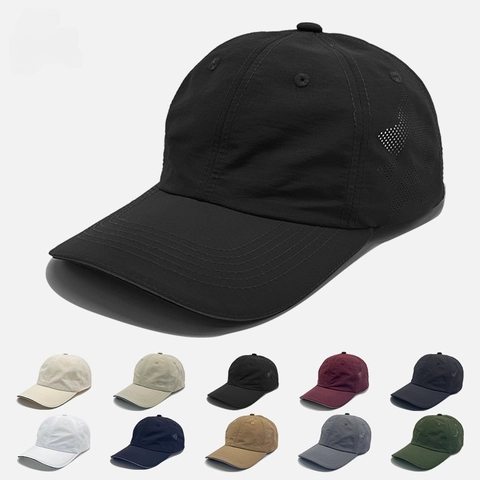 Baseball Cap Nylon Quick Dry Breathable Laser Star Hole Sunshade Outdoor Sport Lightweight Adjustable Hat For Men Women