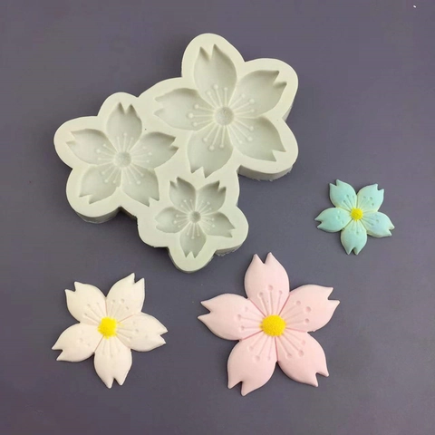 Kirschblüten Silikonform Für Fondant Schokolade Tortendeko Handgemachte Seife Wachs Kerzen Bastelwerkzeug