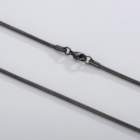 Minimalistische Runde Schlangenkette Halskette Aus Edelstahl Modeschmuck Für Damen Und Herren