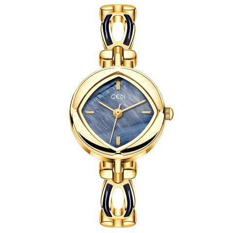 Reloj De Pulsera Para Mujer Cuarzo Elegante Esfera Nácar Aleación De Zinc Cadena Hueca Impermeable Reloj De Joyería