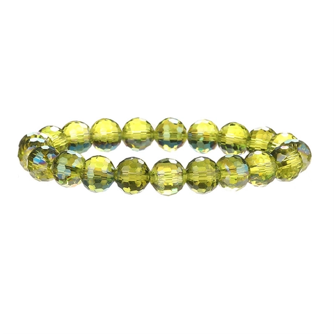 Pulsera De Cuentas De Cristal Facetadas Piedra Natural Colorida Elástica Joyería De Mano Estilo Simple Mujeres Hombres
