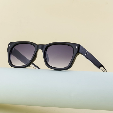 Square Polarized Sunglasses Men UV400 Protection TAC Lens PC Metal Frame Retro Fashion Driving Outdoor Shades