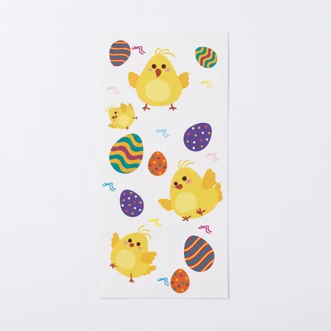 Easter Candy Gift Bags Transparent OPP Plastic Cookie Bags With Twist Ties Rabbit Chick Egg Patterns Party Supplies