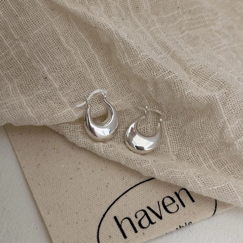 Orecchini A Cerchio A Forma Di U In Argento Sterling 925 Per Donna Minimalista Geometrico Lucido Liscio Stile Coreano Gioielli Chic