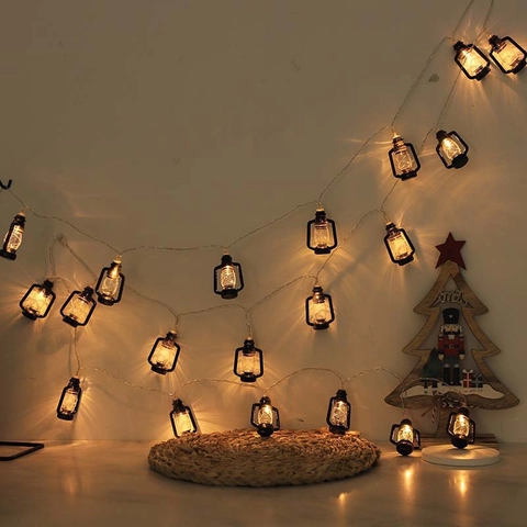 Retro Kerosene Bottle LED String Lights Outdoor Camping Tent Ambient Decorative Warm Fairy Lights For Party