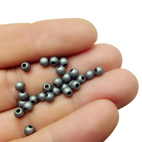 Vintage Round Alloy Loose Beads Antique Silver Solid Spacer Beads For DIY Jewelry Making Handmade Craft Supplies