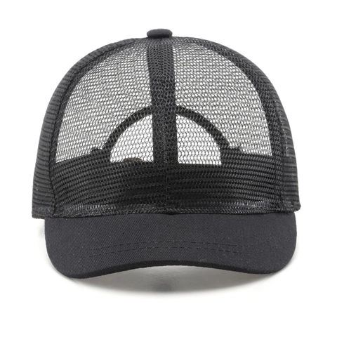 Cappellino Da Baseball In Mesh Traspirante Visiera Corta Cotone Acrilico Regolabile Protezione Solare Sport All'aperto