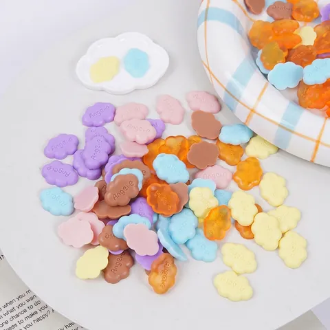 Mini Nuage Simulation Bonbons Accessoires Résine DIY Slime Remplissage Coque De Téléphone Décoration Charms Couleur Macaron
