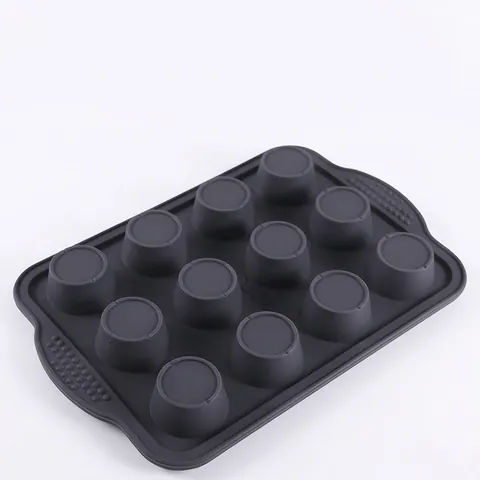 Stampo Per Muffin In Silicone Multi Cavità Stampo Per Cupcake Teglia Da Forno Antiaderente Resistente Al Calore Con Manici Antiscivolo