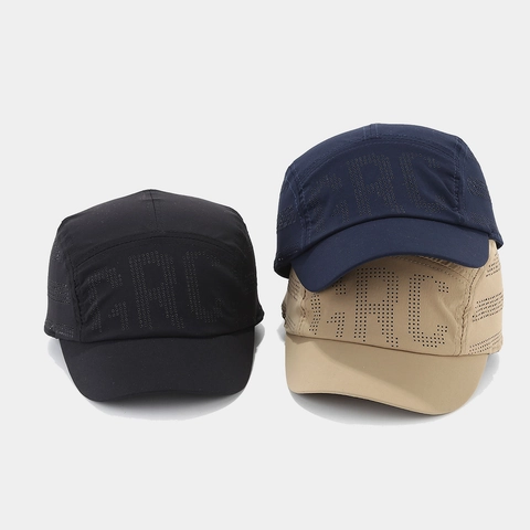 Gorra De Béisbol Secado Rápido Transpirable Nylon Elastano Perforada Cinco Paneles Deporte Aire Libre Sombrero Sol Hombres