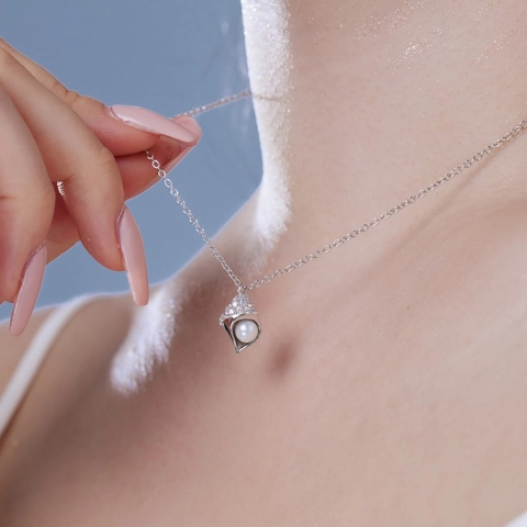 925 Sterling Silver Ocean Theme Pendant Necklace For Women Seahorse Shell Starfish Zirconia Artificial Pearl Gold Silver Plated Fashion Jewelry Gift