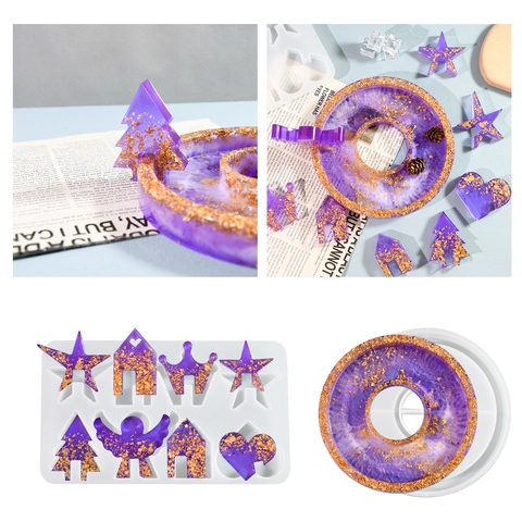 Stampo In Silicone DIY Forme Angelo Casa Stella Colata Resina Epossidica Per Ornamento Da Scrivania Accessorio Artigianale