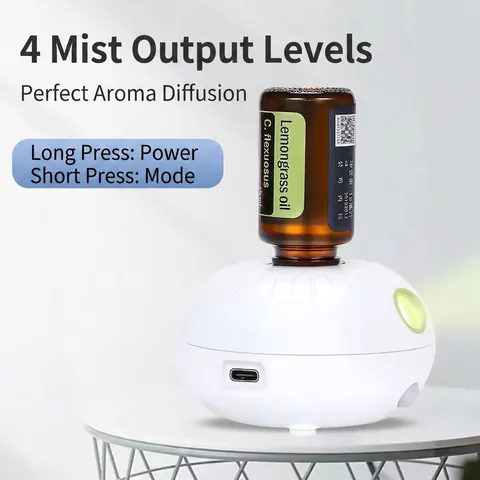 Waterless Essential Oil Diffuser Pure Oil Automatic Spray Aromatherapy Machine Smart Sensor Portable USB Rechargeable Home Car
