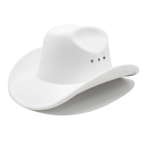 Cappello Da Cowboy Occidentale Tesa Larga Traspirante Feltro Fedora Jazz Protezione Solare Outdoor Unisex Stile Retrò