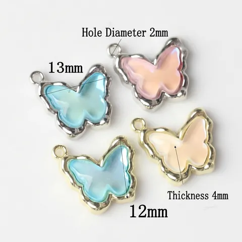 Ciondoli A Farfalla In Lega Resina Per Creazione Di Gioielli DIY Collane Braccialetti Accessori
