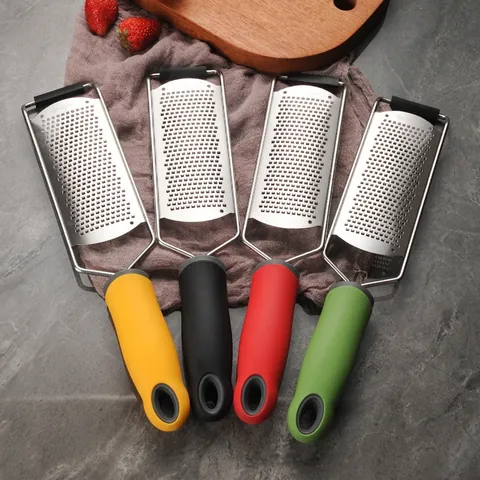 Stainless Steel Cheese Grater Zester Handheld Multi Functional Protective Cover Ergonomic Non Slip Handle Kitchen Tool