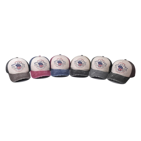 Cappellino Da Baseball In Cotone Lavato Vintage Stampa Moto Usurato Cappello Streetwear Regolabile Per Uomo Donna