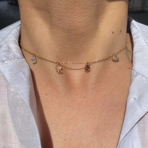 Collana con Pendente Razzo Pianeta Astronauta Spaziale Stile Ins in Ottone Placcato Oro 18K Strass Catena Girocollo Donna