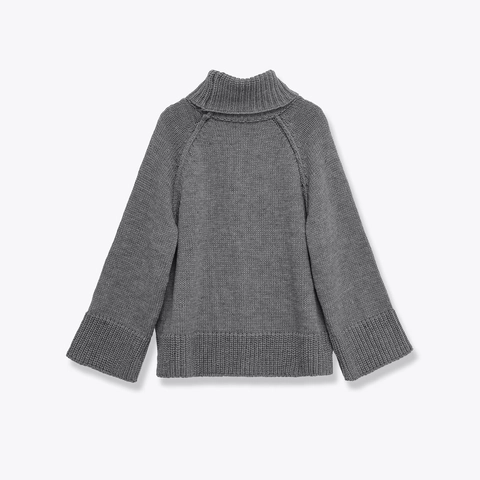Maglione In Maglia A Dolcevita Da Donna Tinta Unita Maniche Raglan Larghe Acrilico Poliestere Bordo A Costine Top Caldo Casual