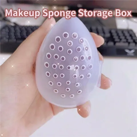 Draagbare Make-Up Spons Houder Ventilatiegaten Beauty Egg Opbergdoos Beschermhoes Stofdicht Reis Organizer