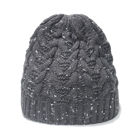 Cable Knit Beanie Hat For Men Women Thick Warm Acrylic Winter Cap With Mixed Color Snowflake Pattern