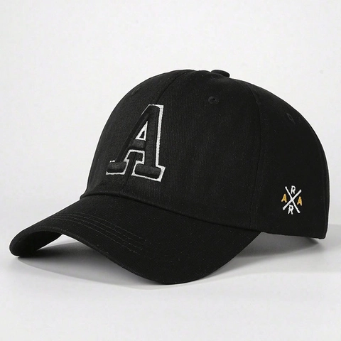 Baseball Cap Mit Besticktem Buchstaben A Verstellbare Twill Sonnenschutz Mütze Lässiger Vintage Sport Hut Für Herren Damen