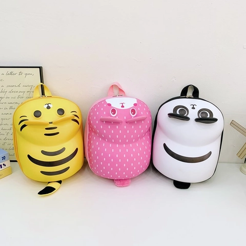 Mochila Con Forma De Animales Niños Carcasa Rígida 3D Ligera Nylon Jardín Infancia Tigre Oso Panda