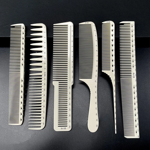 Professional Hair Comb With Scale Measurement Heat Resistant Resin Plastic Salon Stylist Barber Cutting Styling Tool