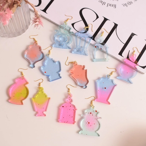 Stampo Silicone Ramadan Per Resina Lanterna Islamica Moschea Luna Stella Ciondoli Orecchini Creazione Gioielli DIY Flessibile