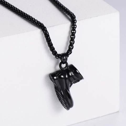 Collana Con Ciondolo Sneaker Hip Hop Acciaio Inossidabile 304 Forma Di Scarpa Gioielli Punk Rock Da Uomo