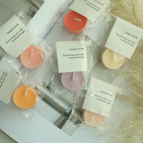 Aromatic Scented Tealight Candle Vegetable Wax Smokeless For Romantic Atmosphere Home Decor Wedding Party Decoration