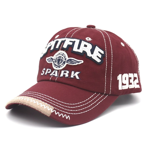 Cappello Da Baseball In Cotone Vintage Con Ricamo Spitfire Spark Cappello Protezione Solare Regolabile