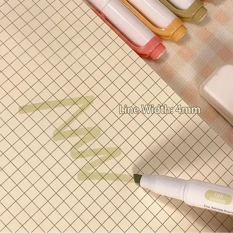 Dual Tip Highlighter Pens Multi Color Plastic Retro Soft Tones Marking Journaling Stationery For Student Office Supplies