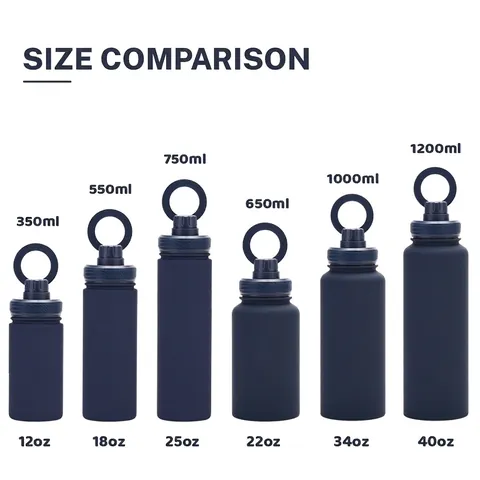 Magnetic Phone Holder Water Bottle 304 Stainless Steel Vacuum Insulated Flask Sports Outdoor Gym Large Capacity